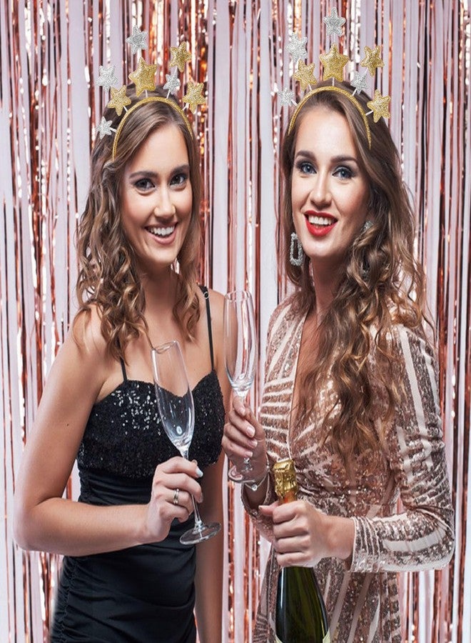 DSLSQD Star Headband, 2 Pieces Hairband with Gold and Silver Star Hair Hoops, Hair Accessories for Party Festival Holiday Birthday Kids Adults, One Size - Image 4